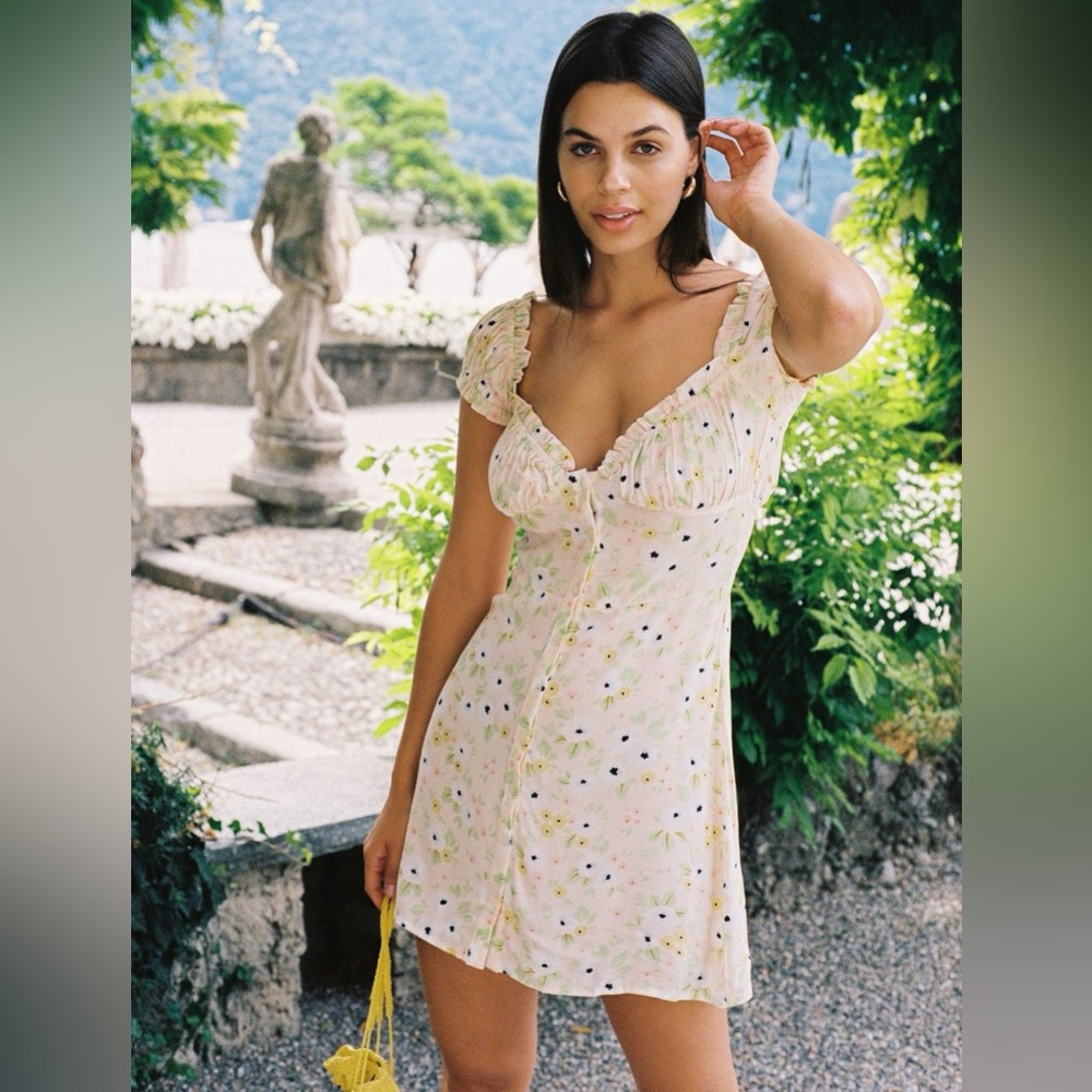 With Jean "Isabelle Dress" in Pansé Rosa print
